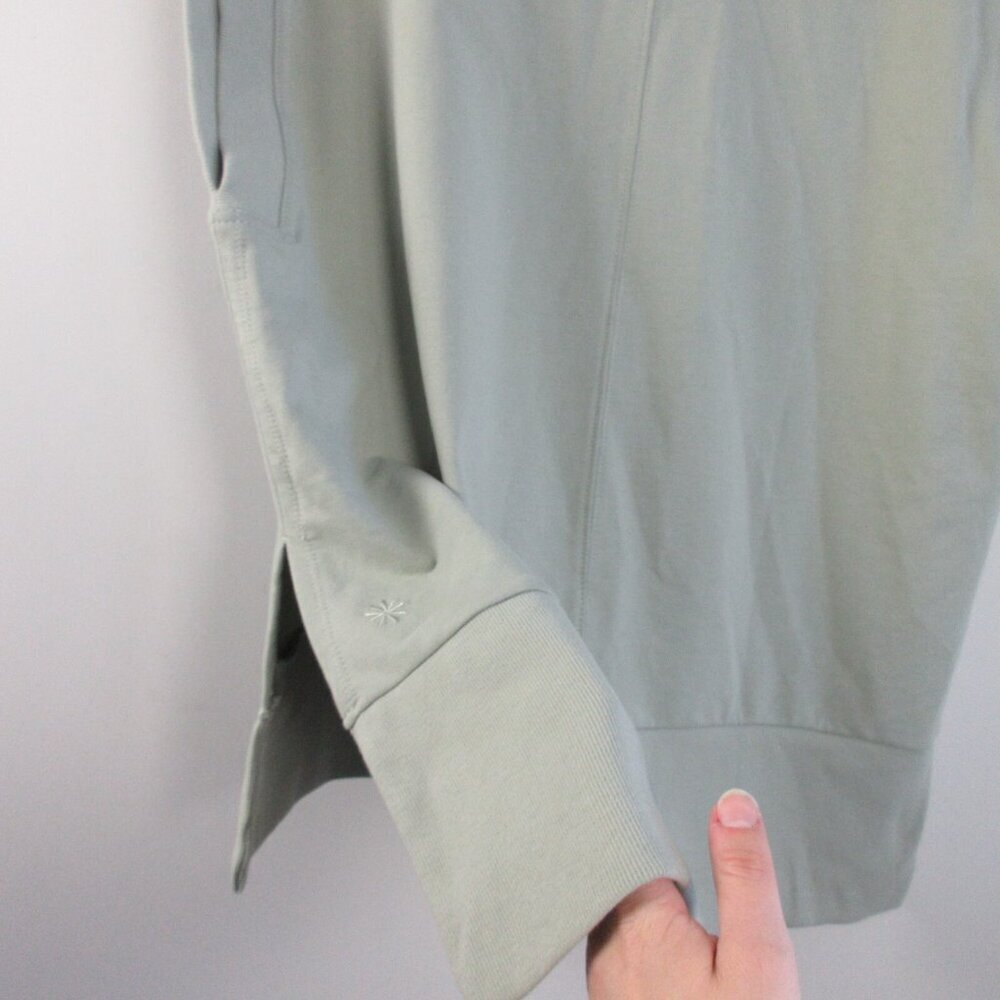 Athleta Retroterry Women's V-Neck Sweater Vest L Green Cotton Blend Athletic 328 - Picture 8 of 11